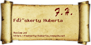 Fáskerty Huberta névjegykártya